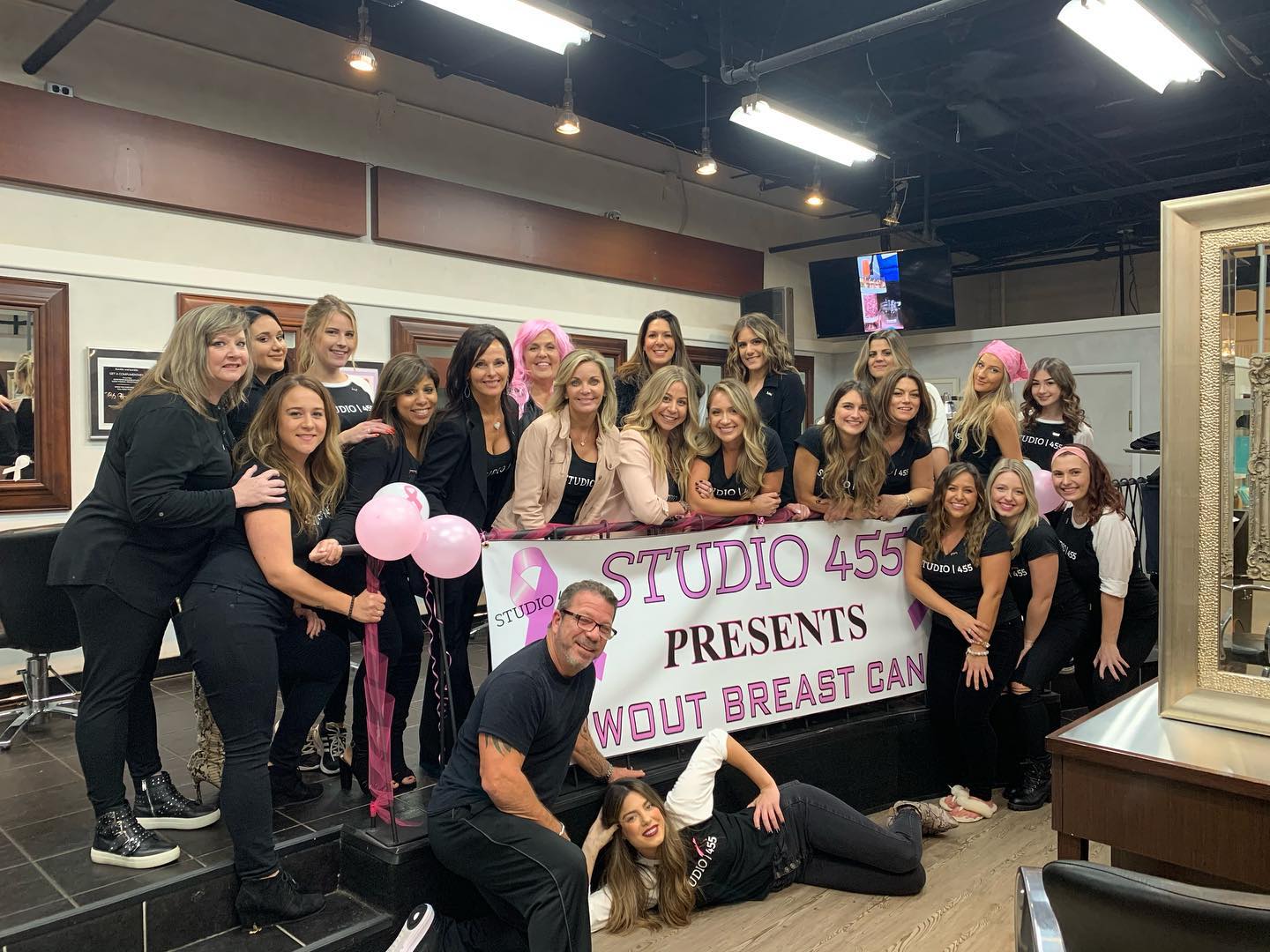 Studio 455 Salon Blowout Breast Cancer fund raising Manalapan Marlboro NJ